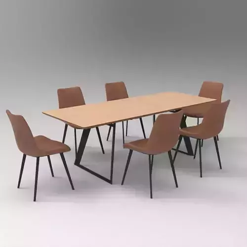 Table018 Low-poly 3D model