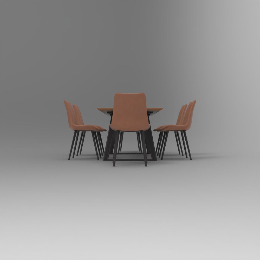 Table018 Low-poly 3D model_3