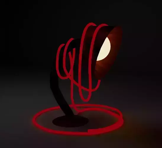 Low Poly HORROR desk lamp