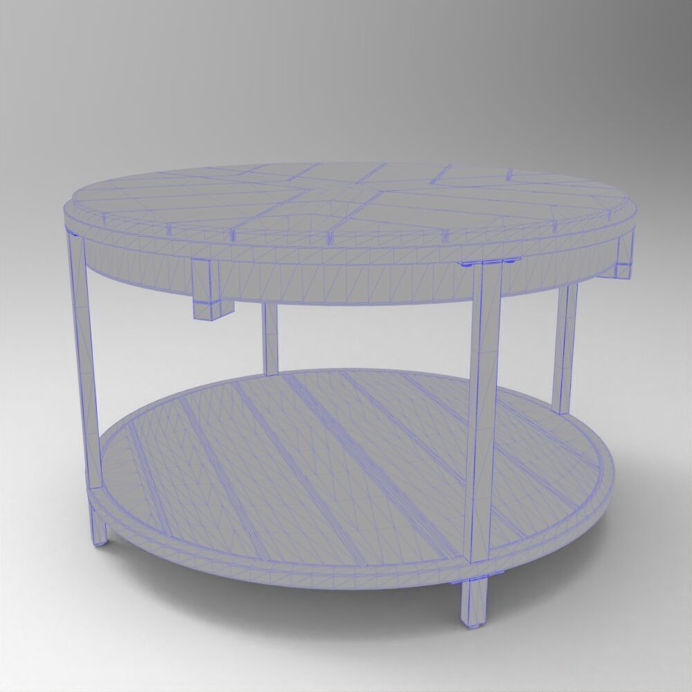 Table014 Low-poly 3D model_4