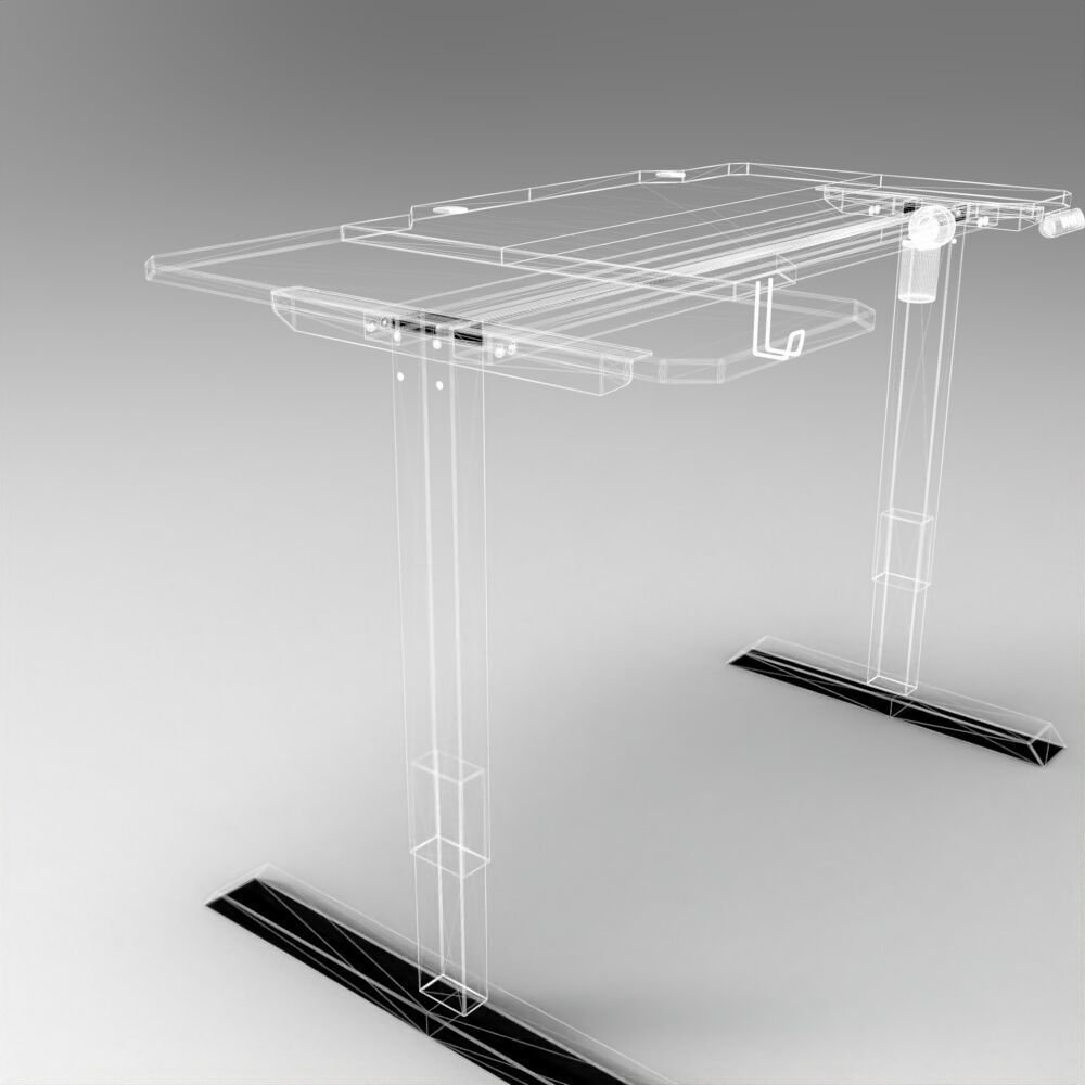 Table013 Low-poly 3D model_6