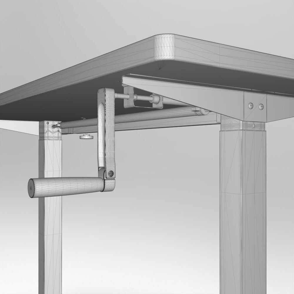 Table011 Low-poly 3D model_5