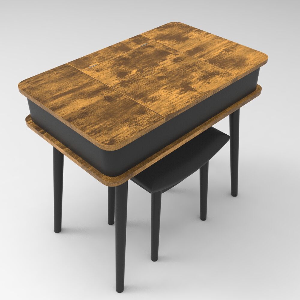 Table005 Low-poly 3D model_1