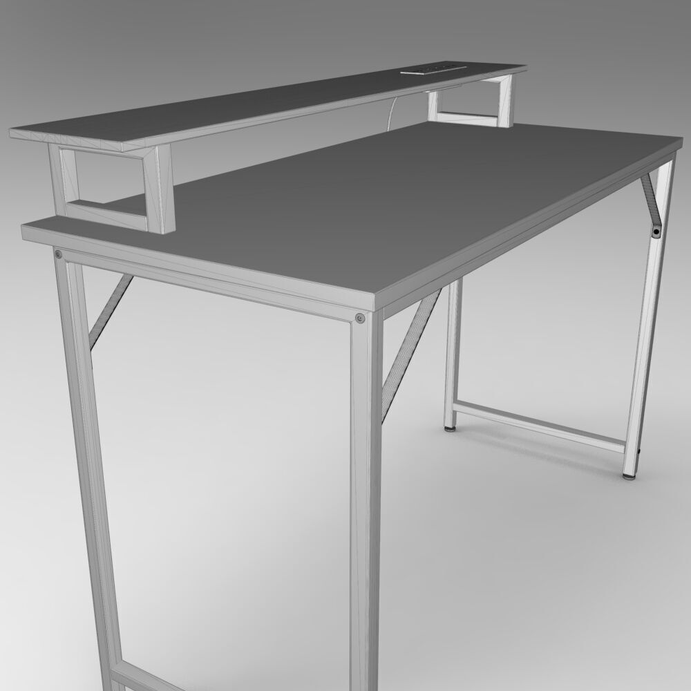 Table004 Low-poly 3D model_2