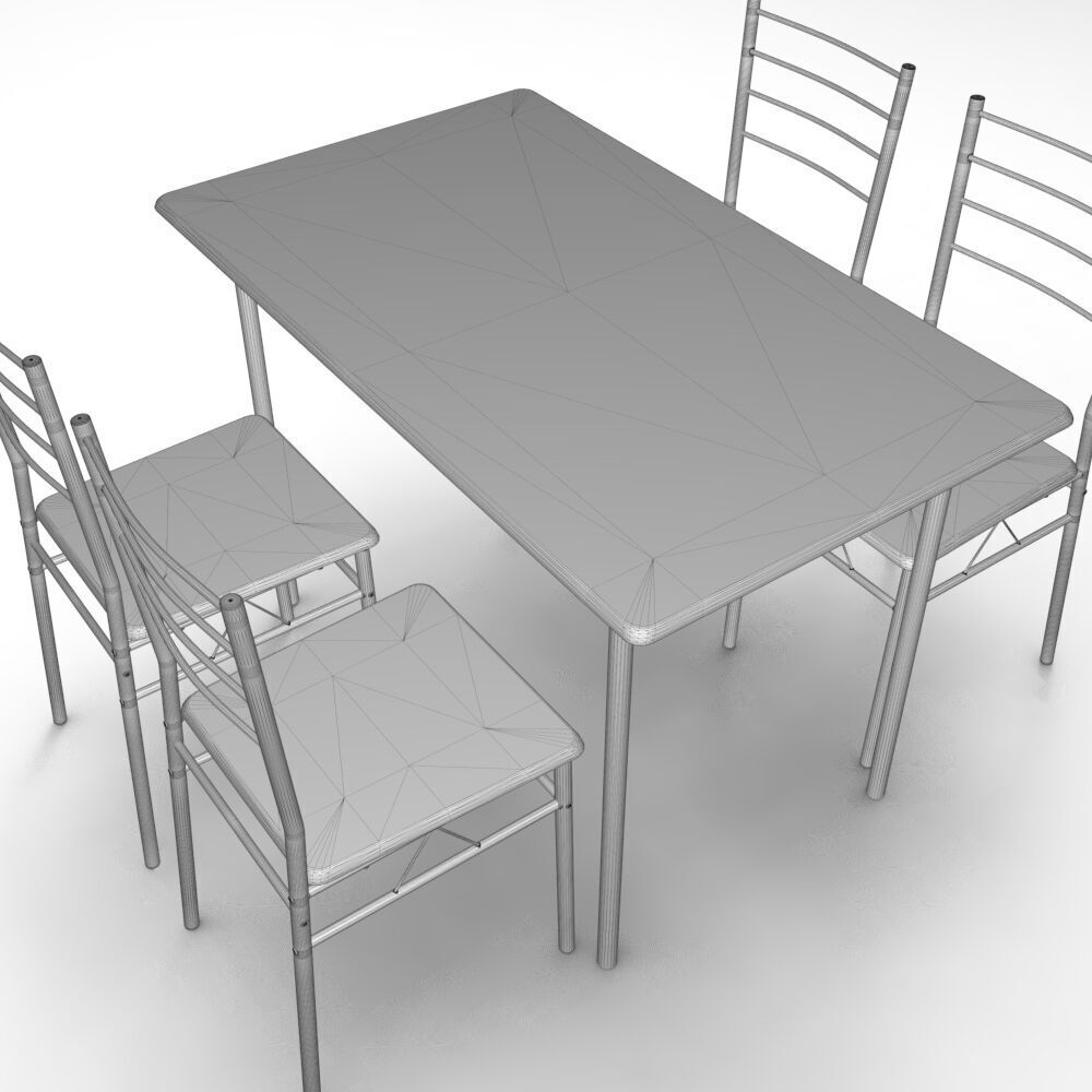 Table003 Low-poly 3D model_4
