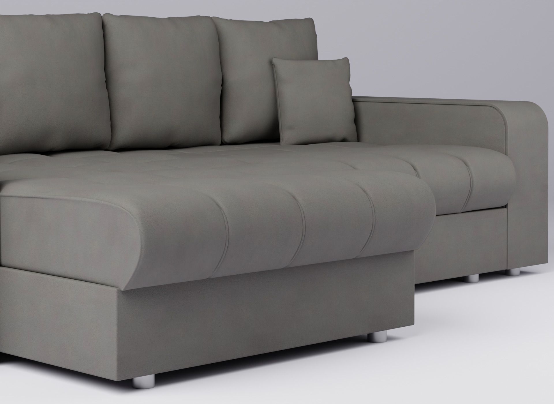 Fabric Sofa - Grey Fabric - 2  rinconero Sanford 3D model 3D model_1