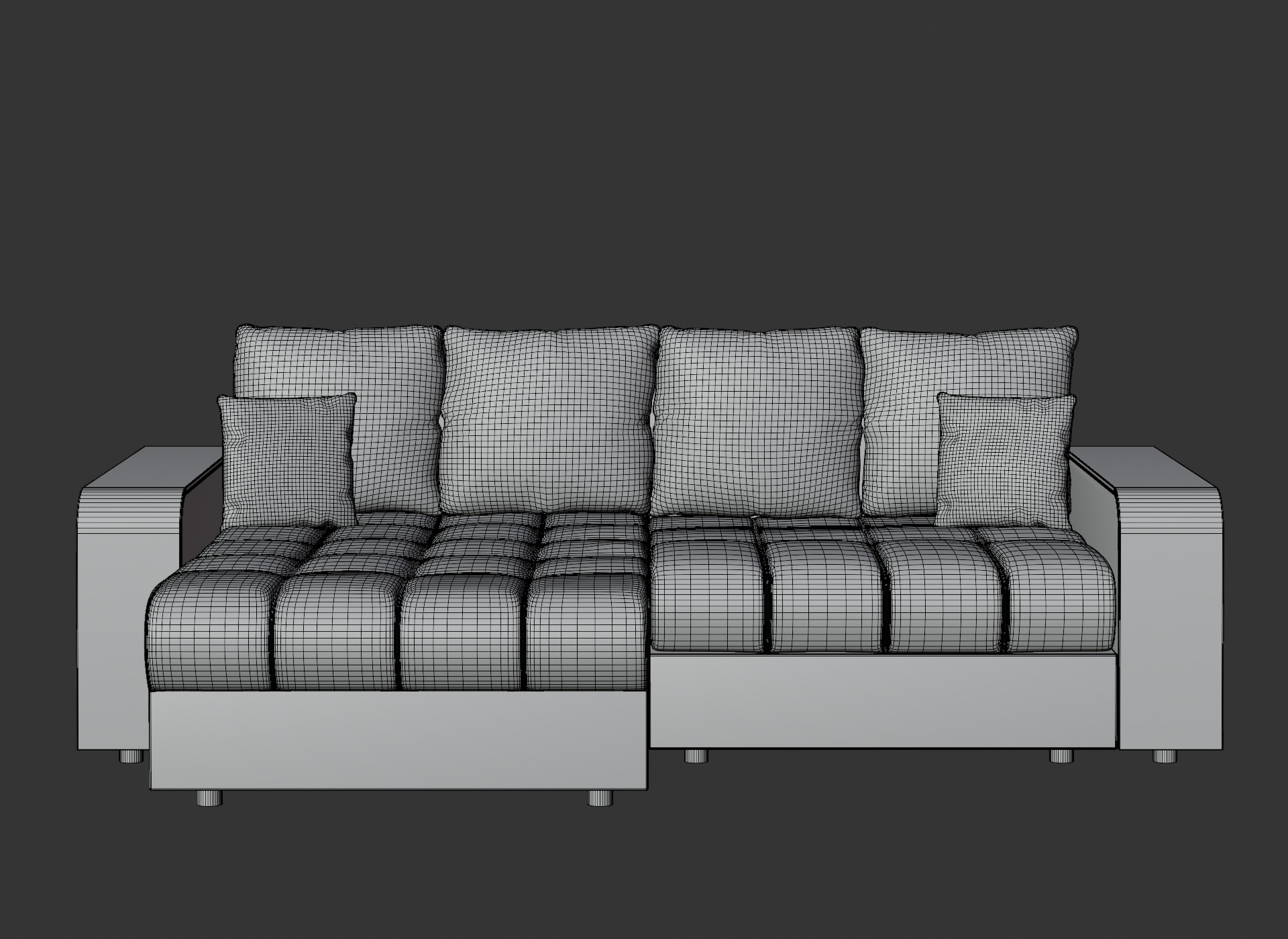 Fabric Sofa - Grey Fabric - 2  rinconero Sanford 3D model 3D model_5
