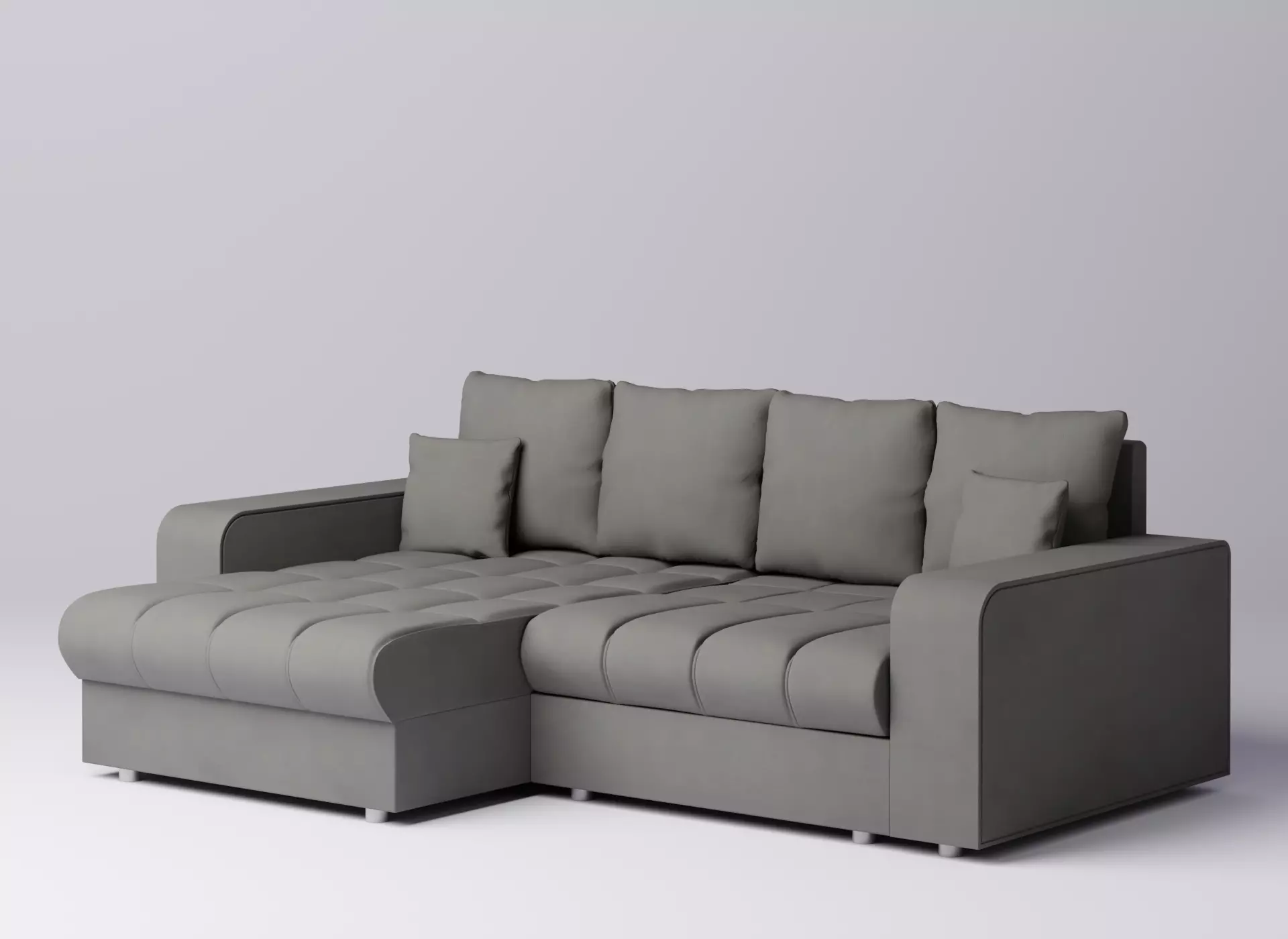 Fabric Sofa - Grey Fabric - 2  rinconero Sanford 3D model 3D model_0