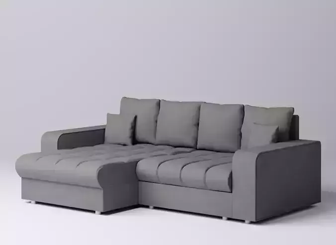Fabric Sofa - Grey Fabric - 2  rinconero Sanford 3D model