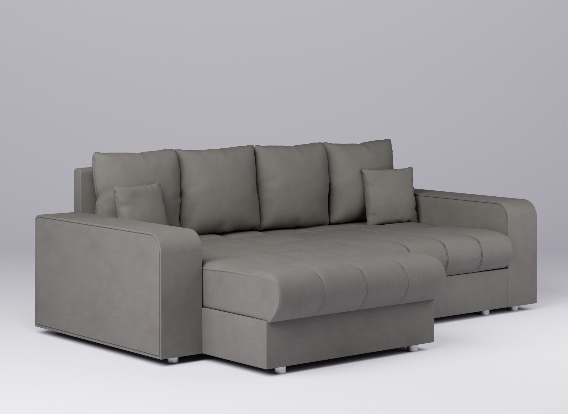 Fabric Sofa - Grey Fabric - 2  rinconero Sanford 3D model 3D model_3