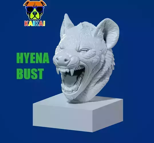 Ferocious Hyena bust model - 3D print 3D print model