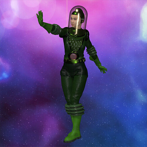 Ajax Spacewoman for La Femme 2 for Poser 3D model