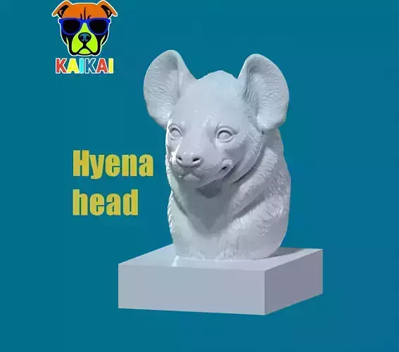 Hyena species head model - 3D print 3D print model