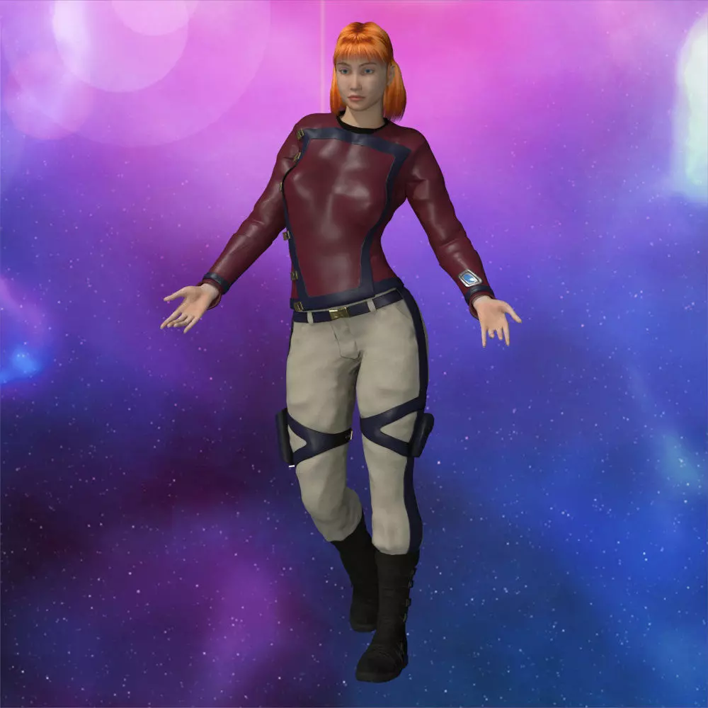 SC High Guard Uniform for La Femme 2 for Poser 3D model