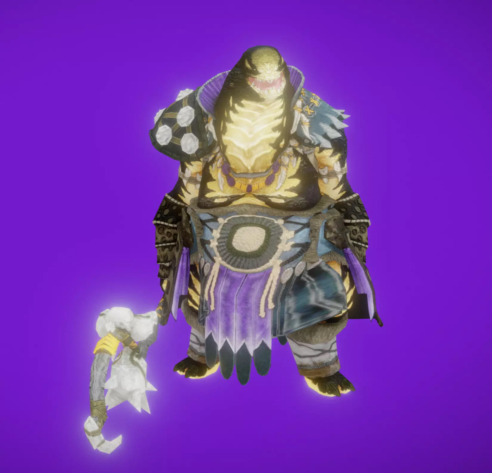 Dark Bogmaw Low-poly 3D model_0