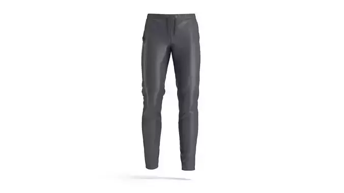 Black Sport Pants - sporty training trackpants 3D model