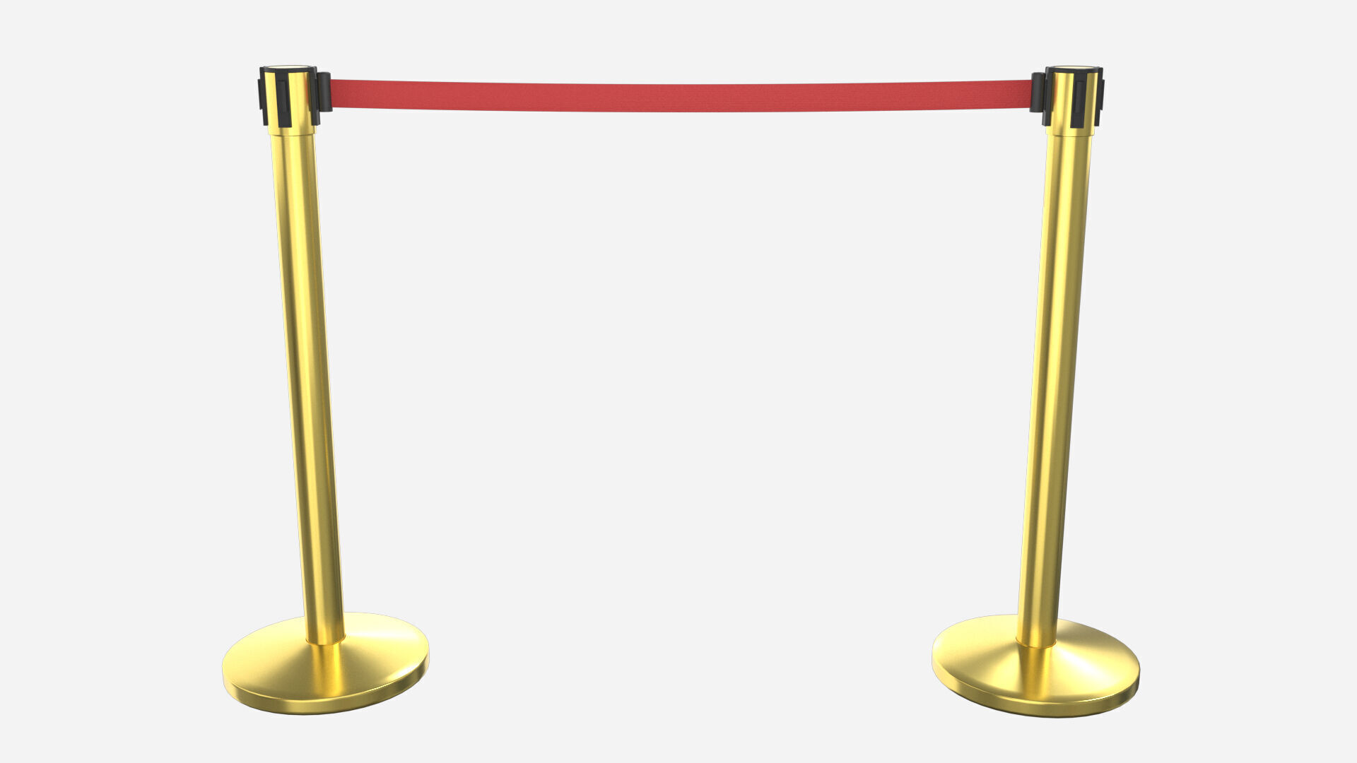 Stanchion Retractable Belt Barriers 3D model_4