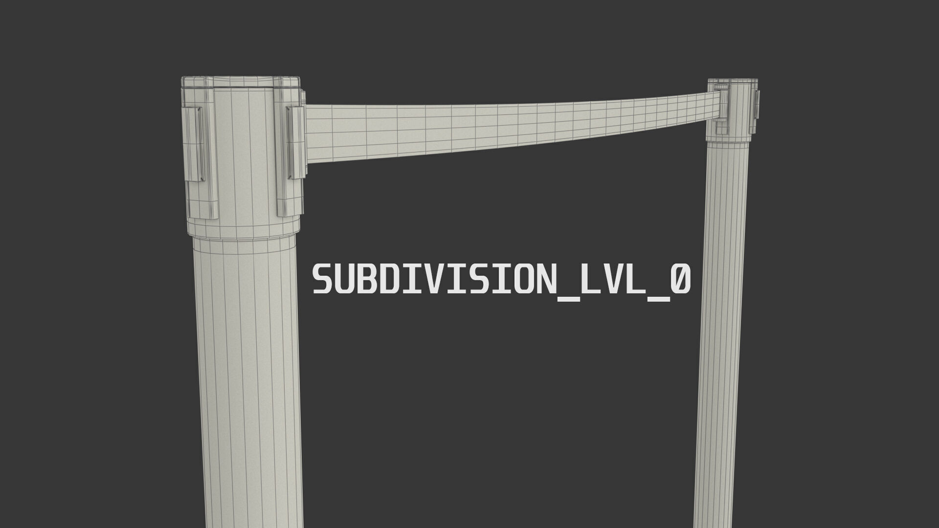 Stanchion Retractable Belt Barriers 3D model_10