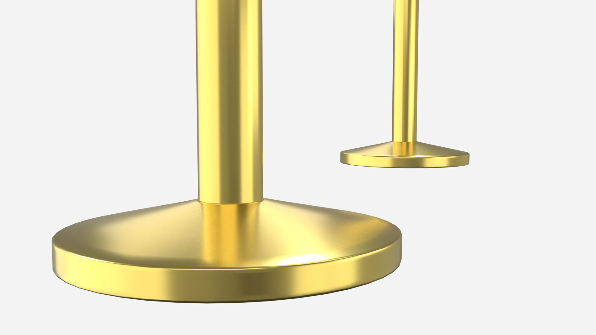 Stanchion Retractable Belt Barriers 3D model_5