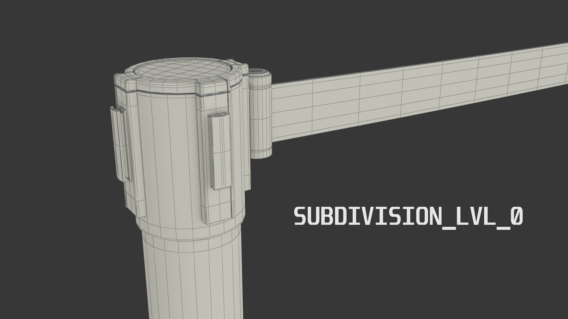 Stanchion Retractable Belt Barriers 3D model_8