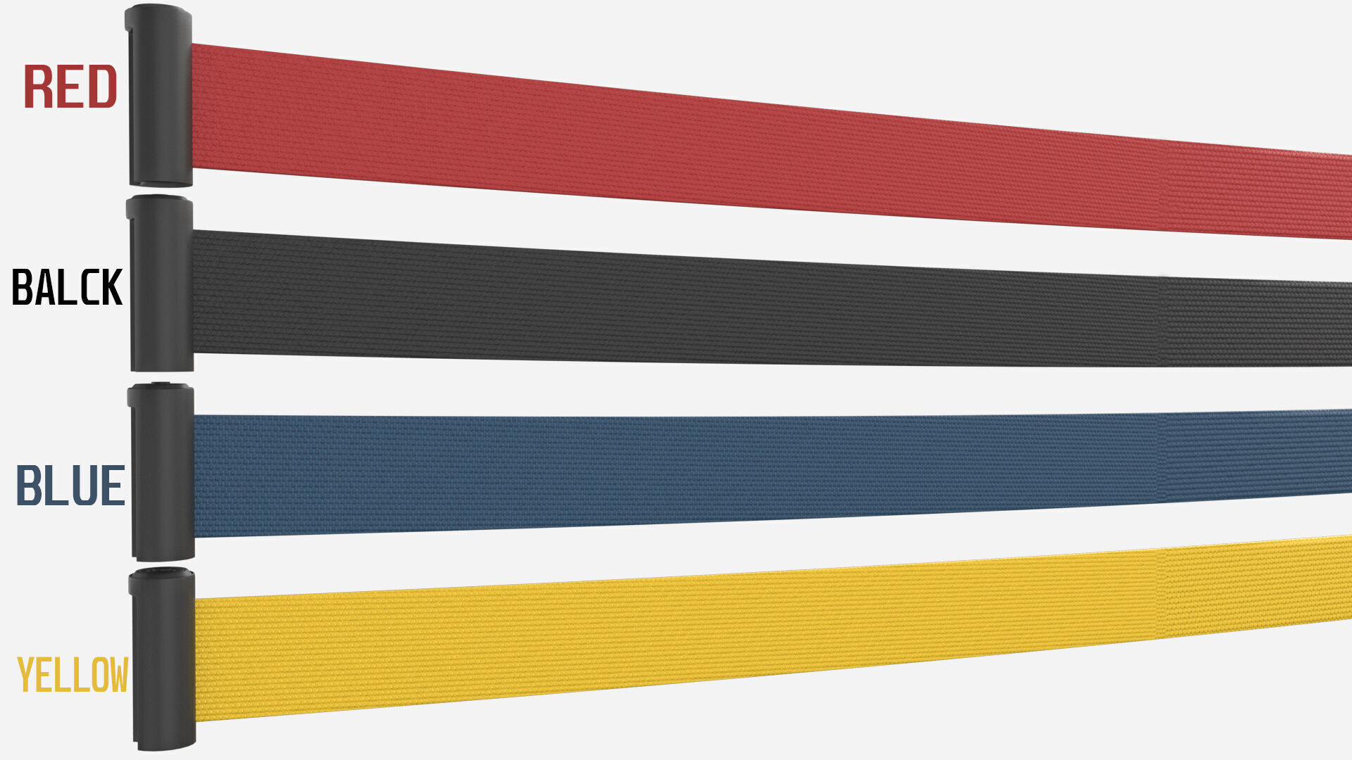 Stanchion Retractable Belt Barriers 3D model_1