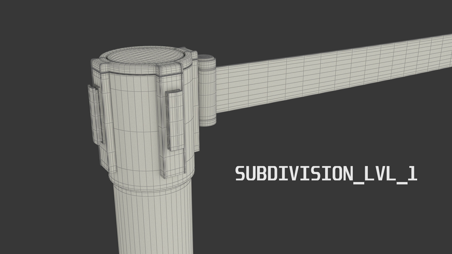 Stanchion Retractable Belt Barriers 3D model_9