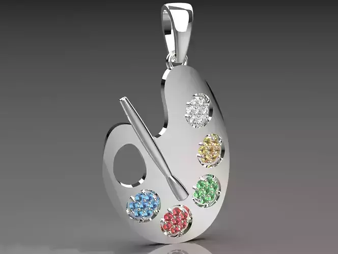 Color Palette Jewelry Pendant jp0263 3D print model