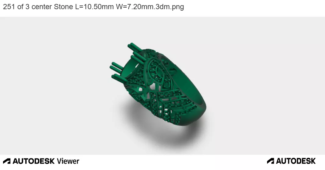 Architectural Gem Ring 3D print model
