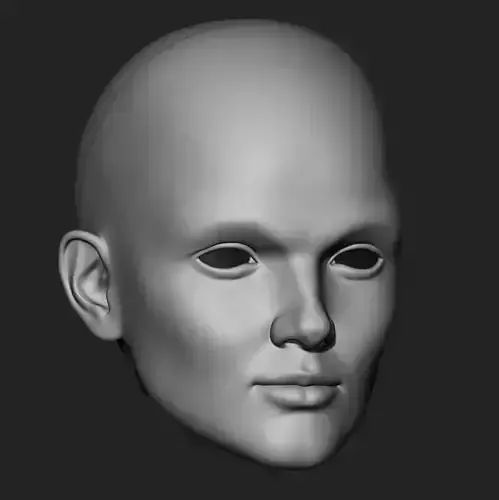 Head BN1 3D model bjd doll  Female figurines