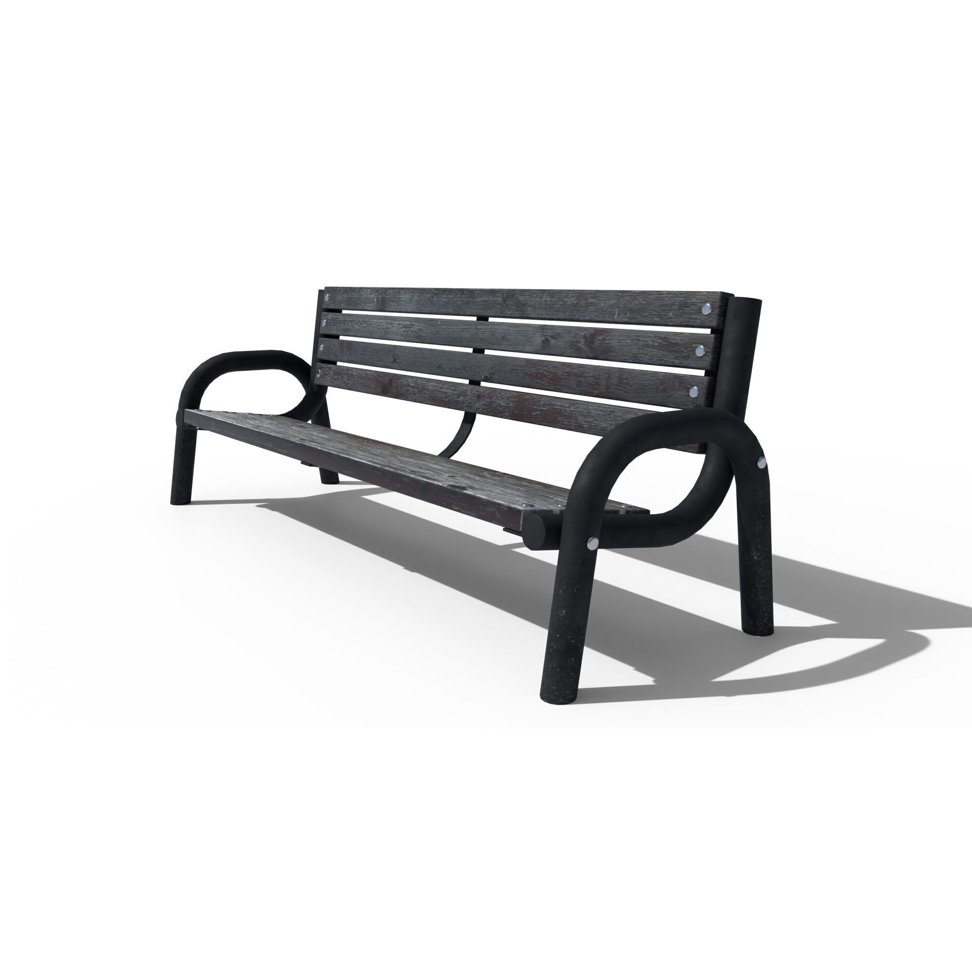 Park Bench 3D model_2