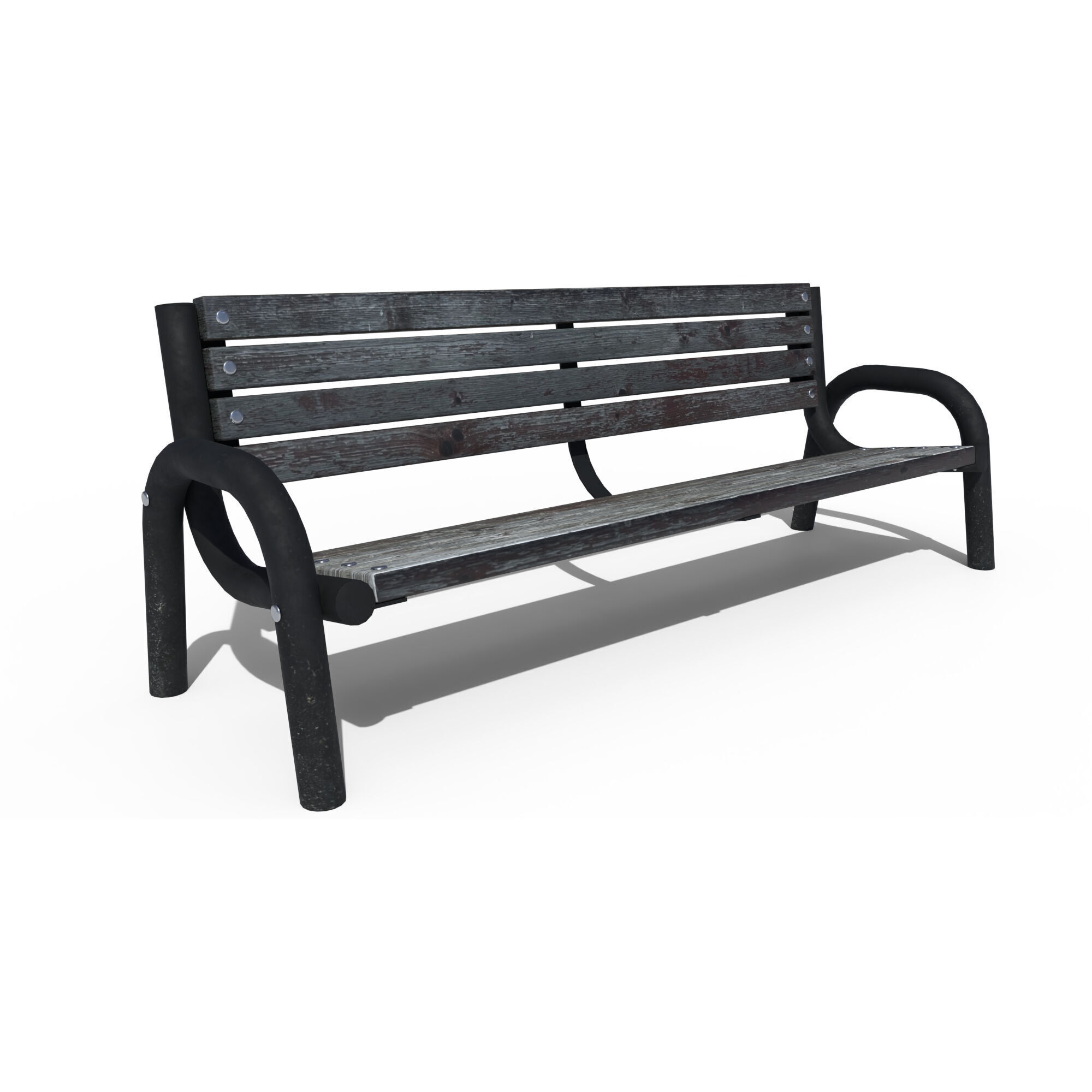Park Bench 3D model_9