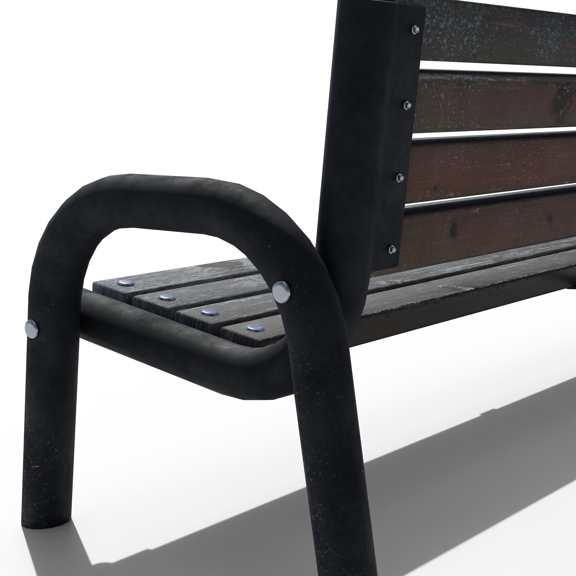Park Bench 3D model_11