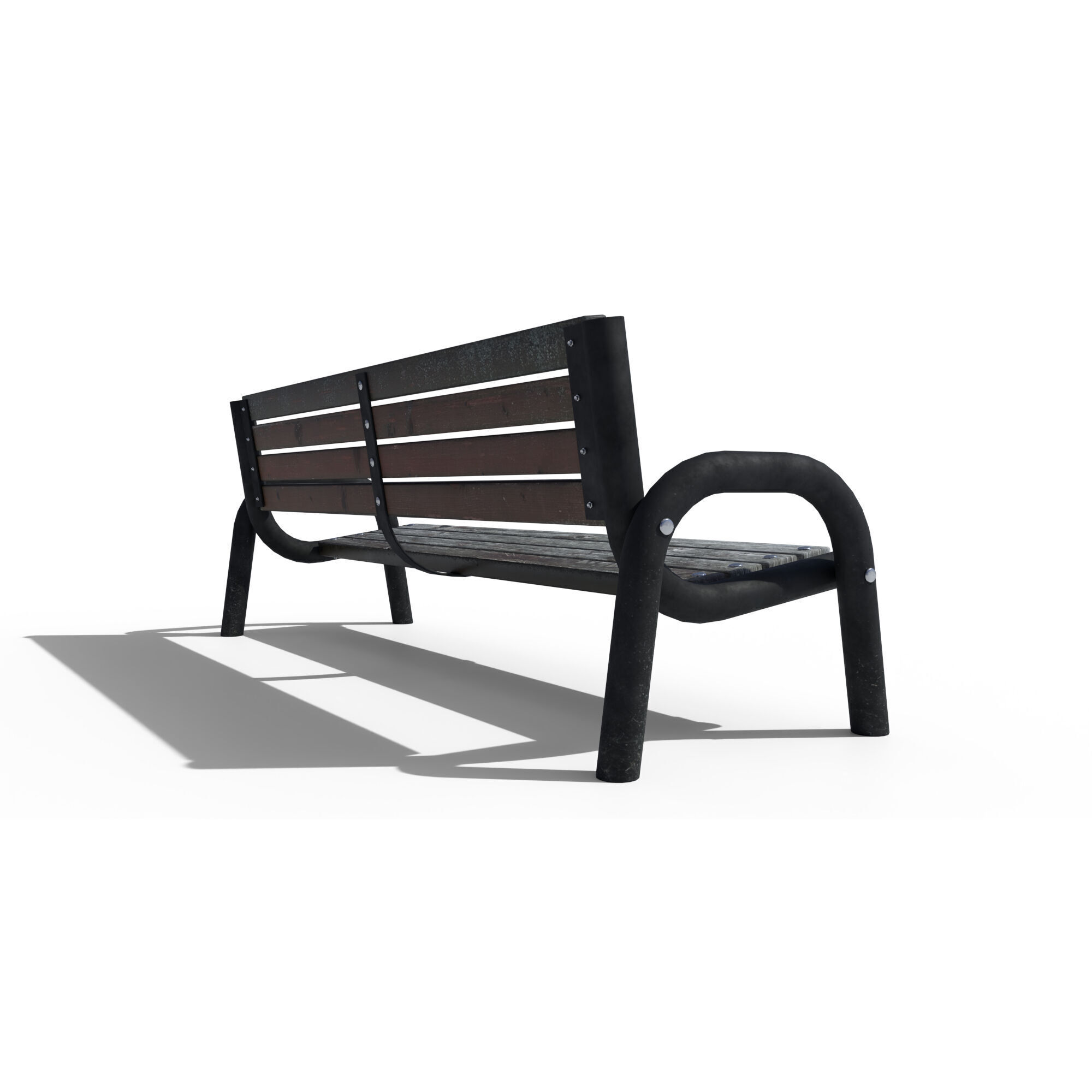Park Bench 3D model_6