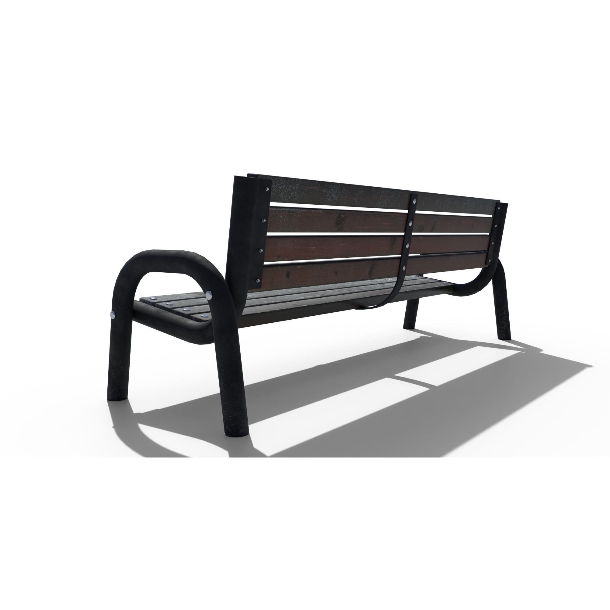 Park Bench 3D model_4