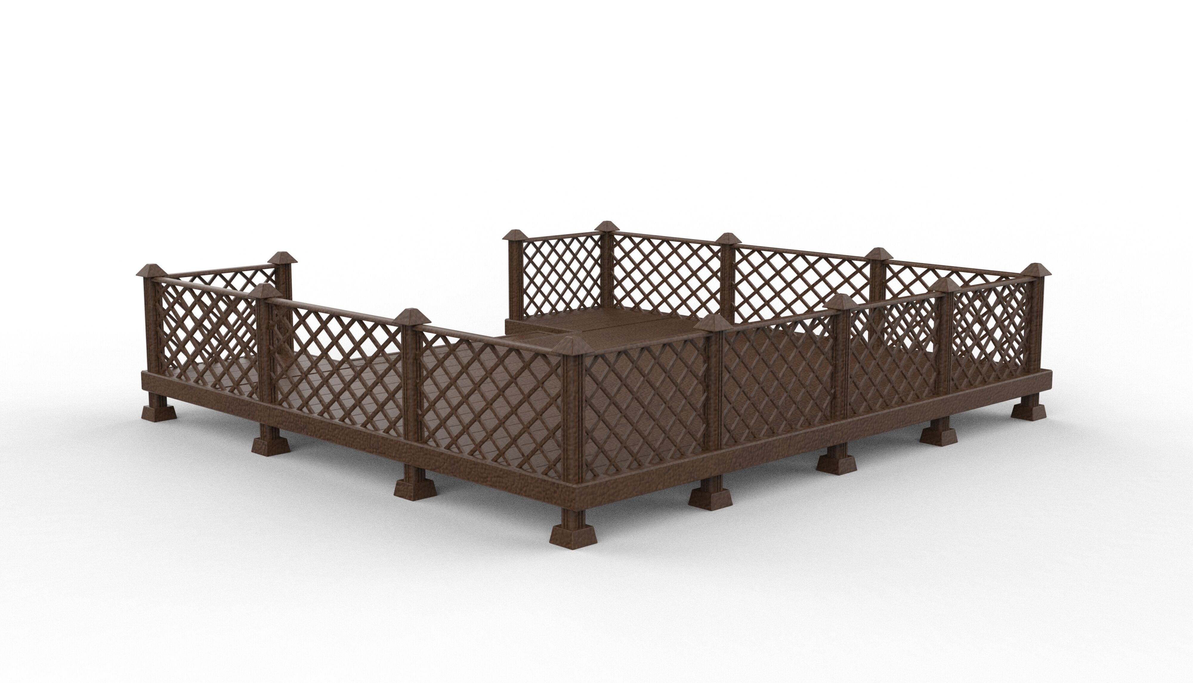 Wooden Terrace 3D model_6