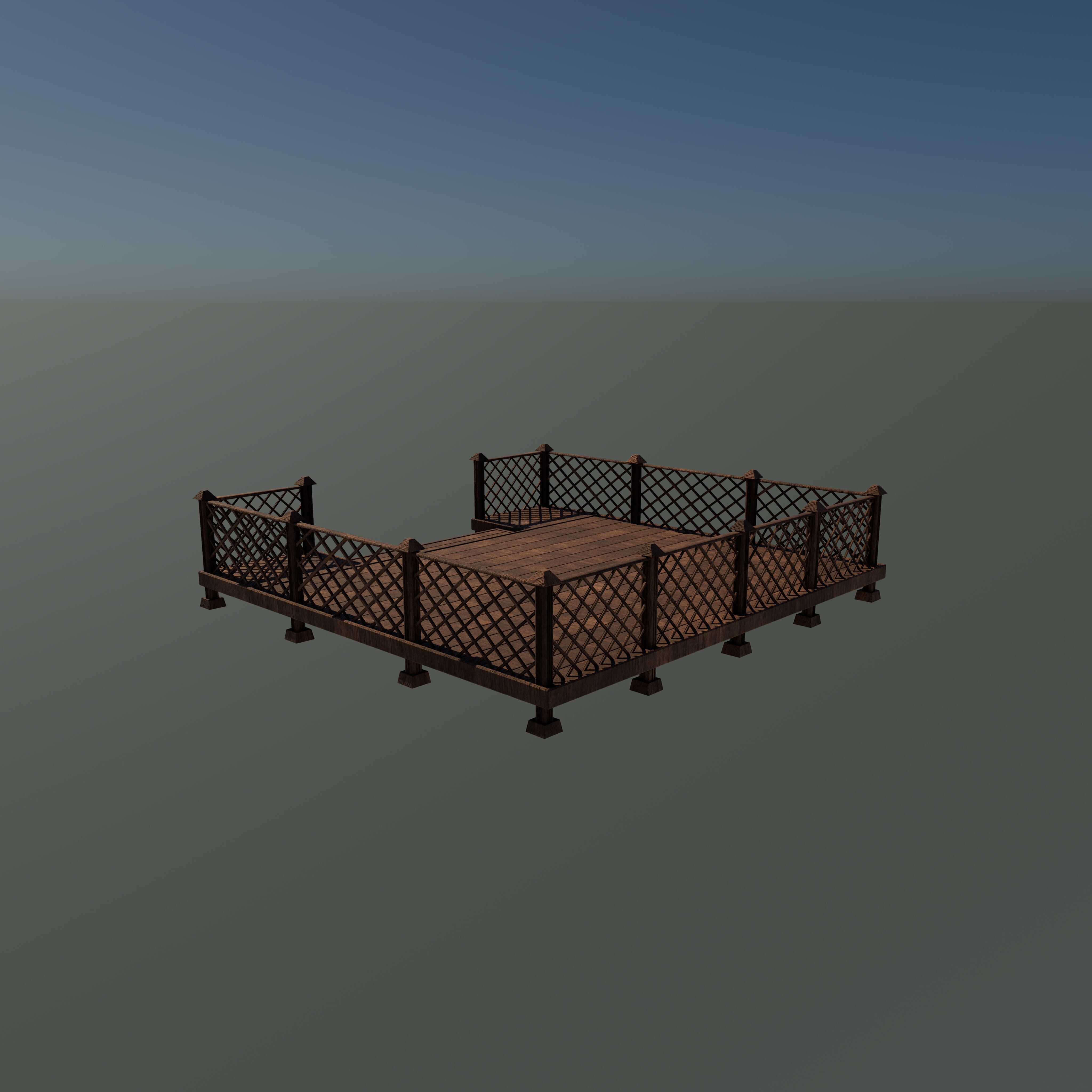 Wooden Terrace 3D model_13