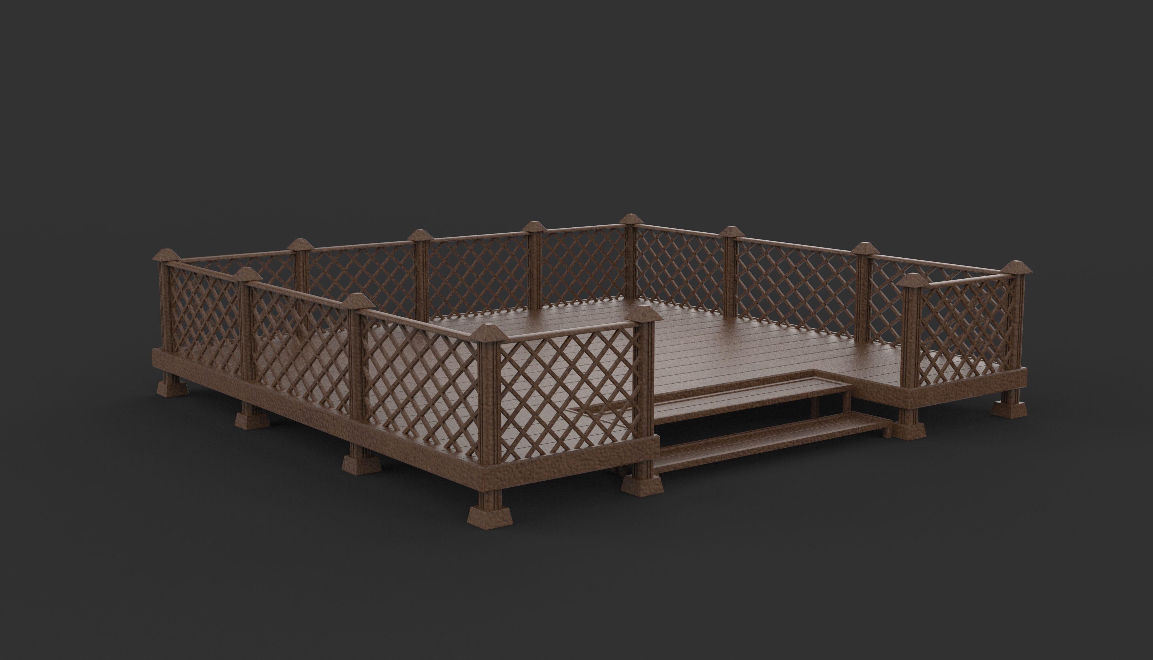 Wooden Terrace 3D model_9