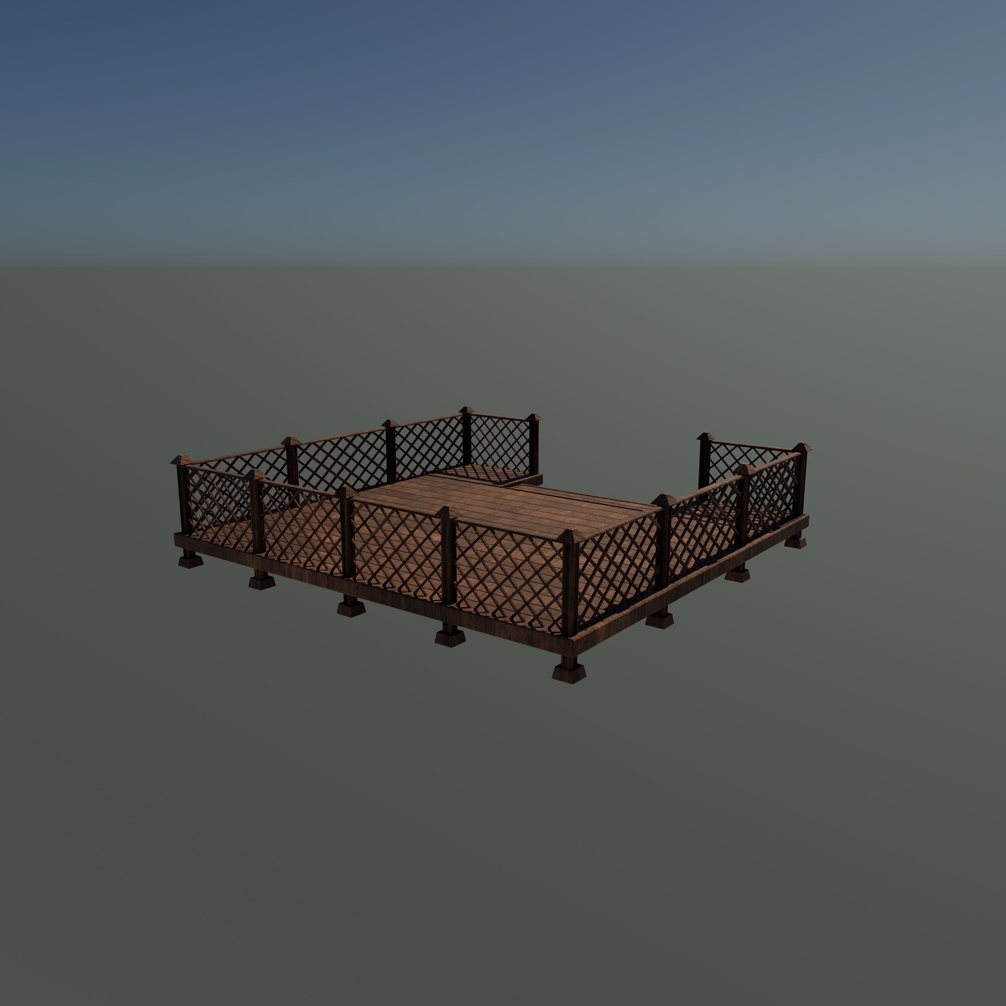 Wooden Terrace 3D model_10