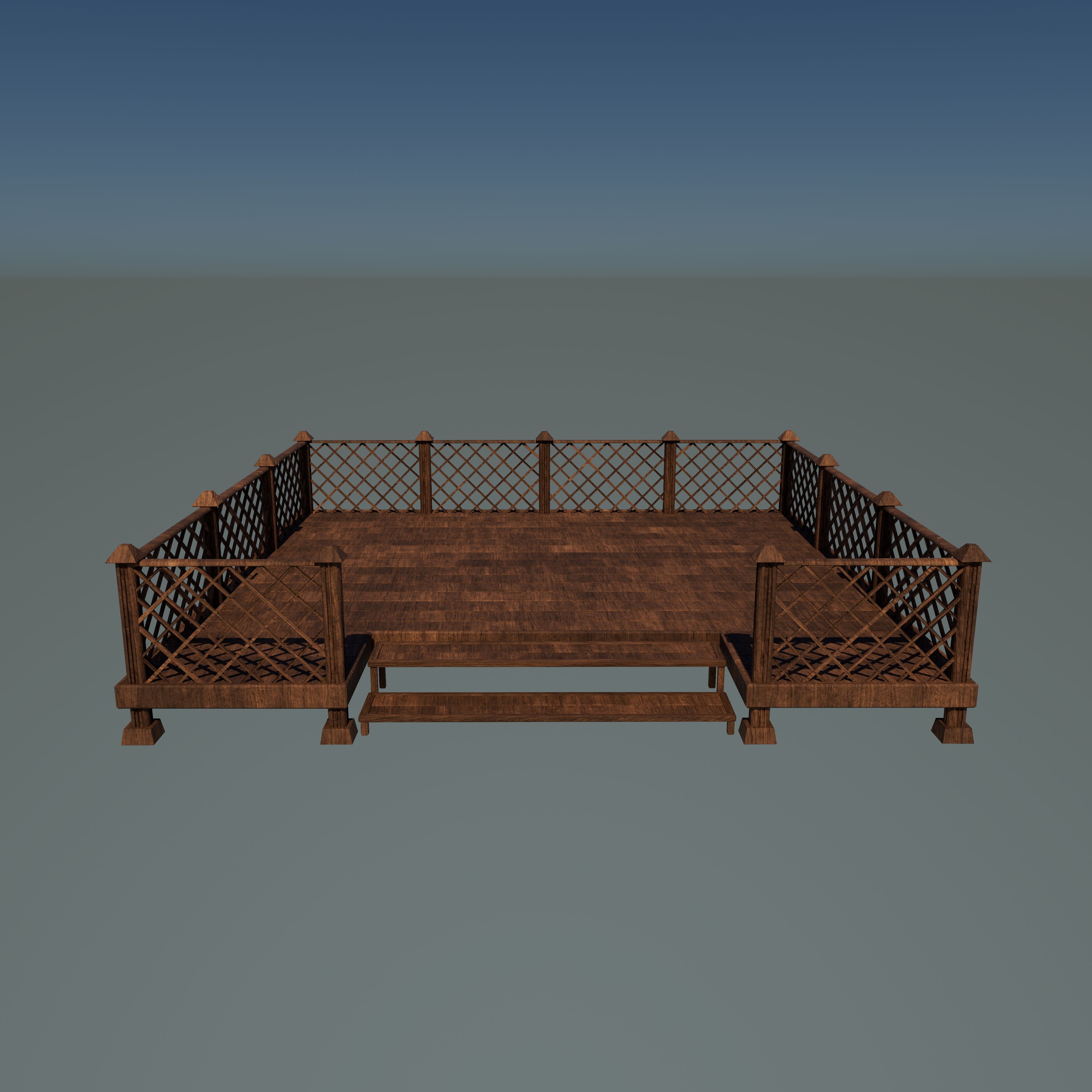 Wooden Terrace 3D model_12