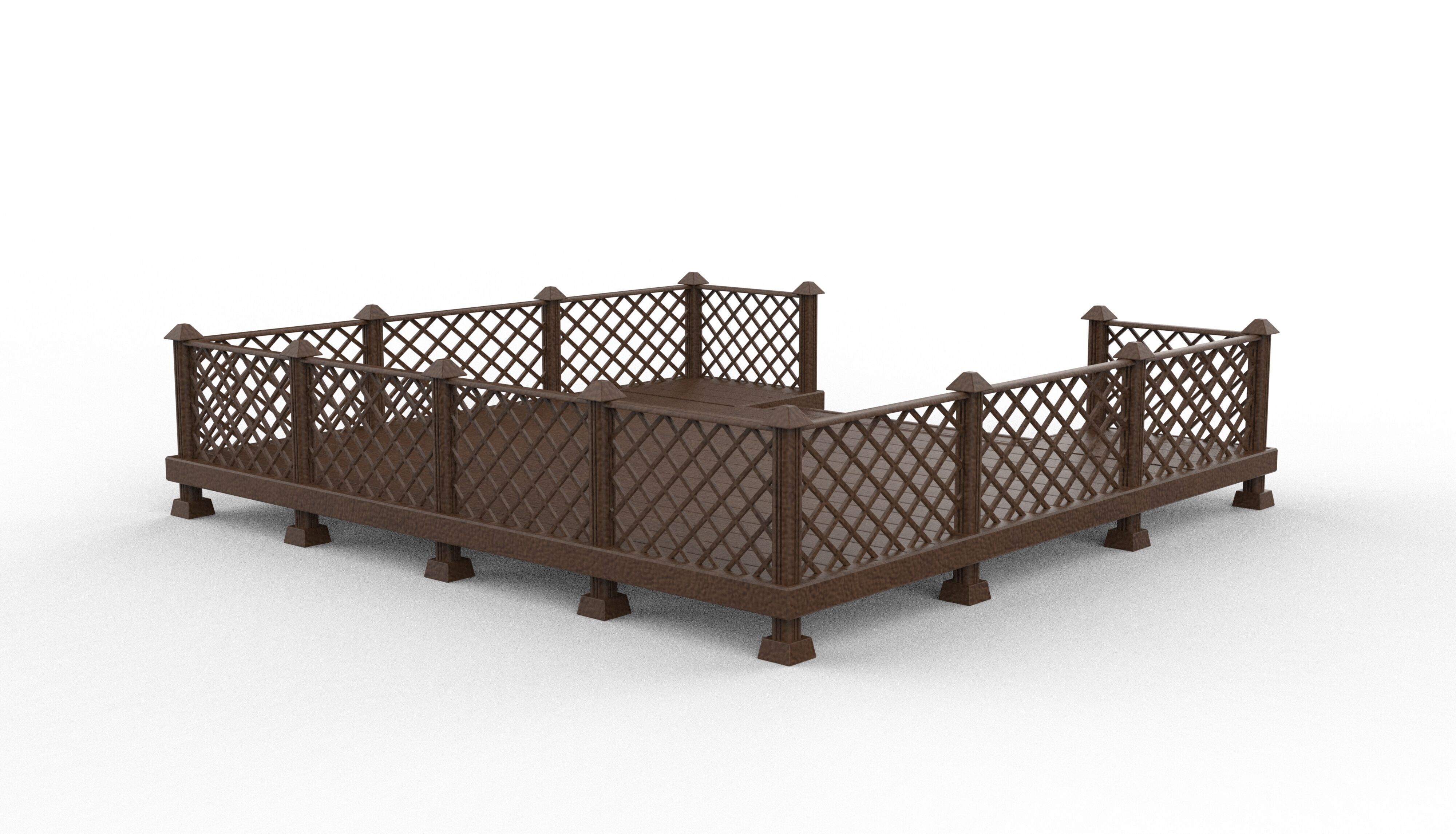 Wooden Terrace 3D model_5
