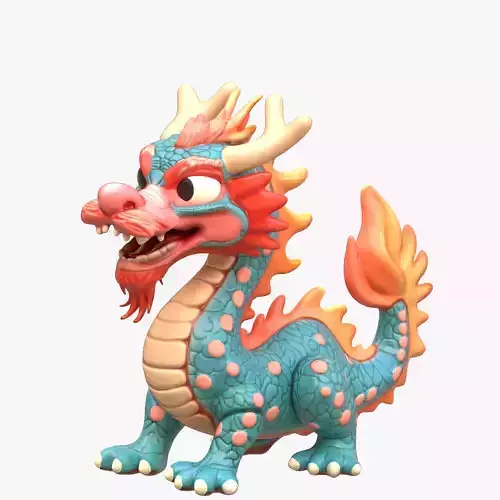 Chines Dragon Low-poly 3D model