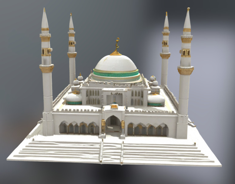 Mosque Low-poly 3D model_1