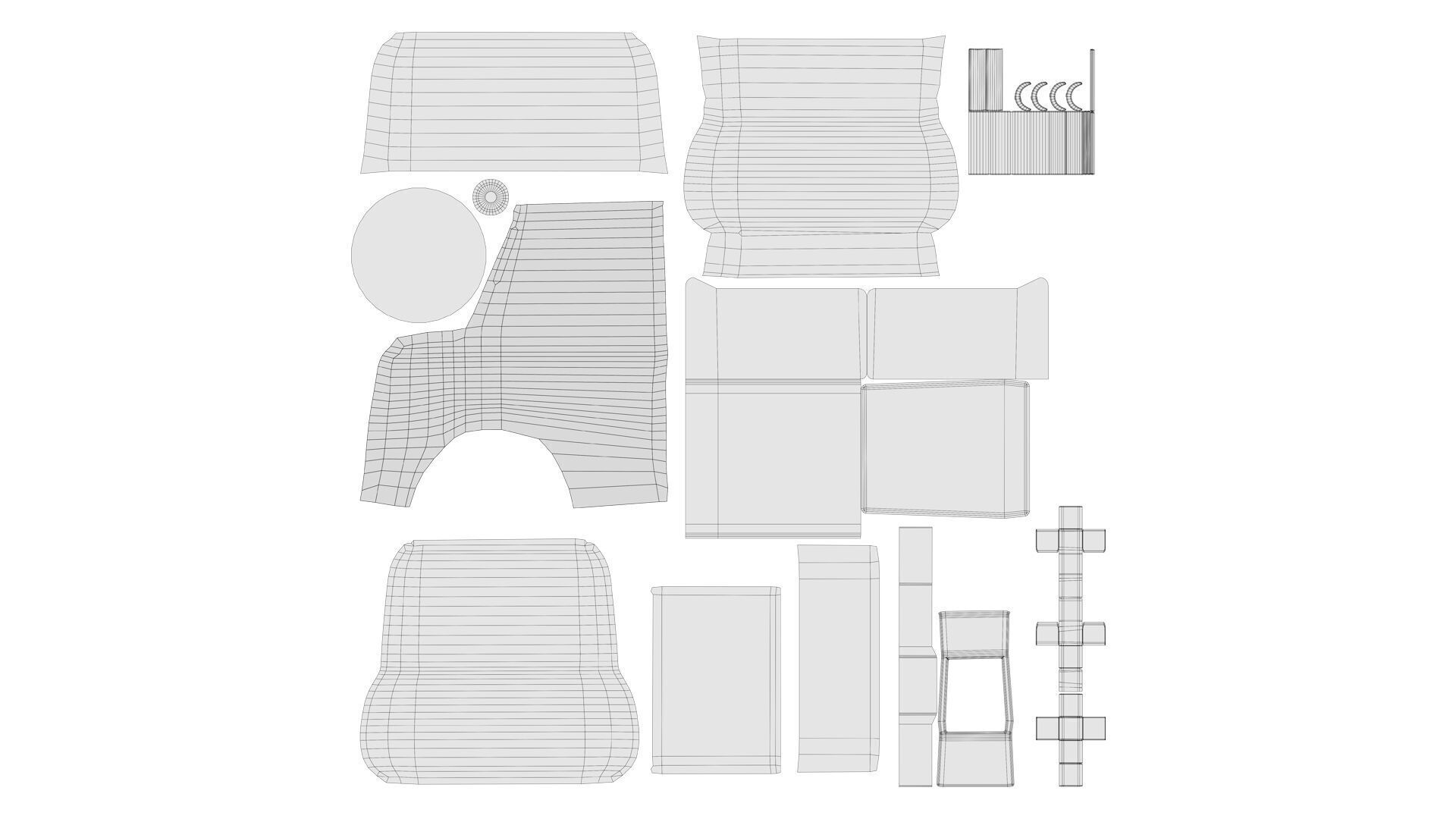 Cartoon Dump Truck Low-poly 3D model_10