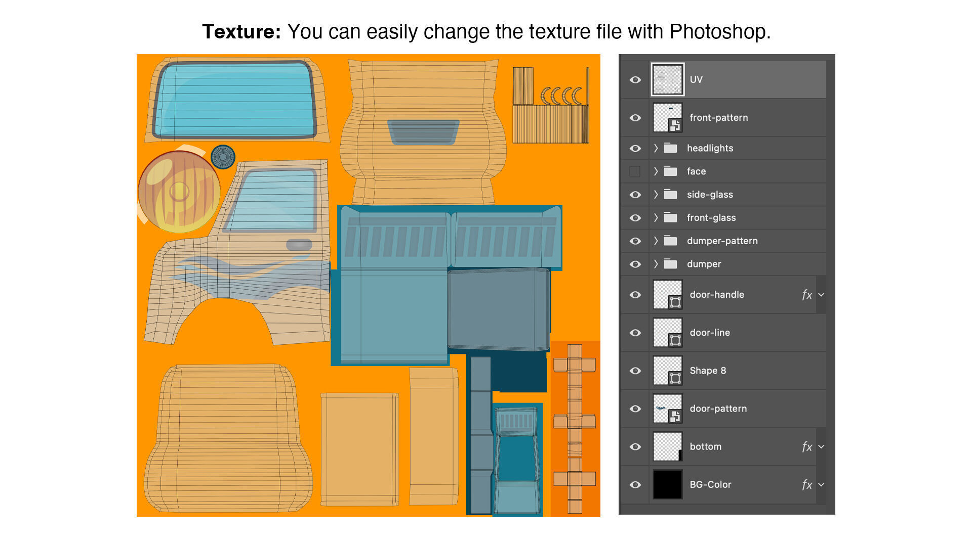 Cartoon Dump Truck Low-poly 3D model_9