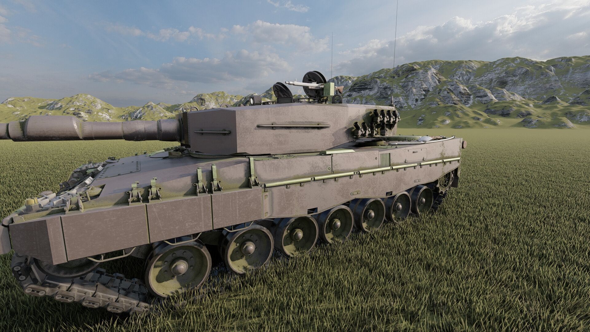 Leopard 2a4 3D model_7