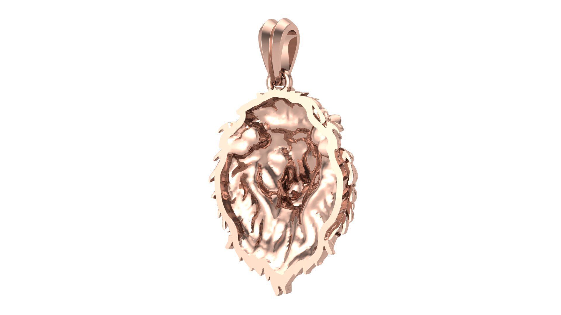 Lion Pendant 3D print model_10