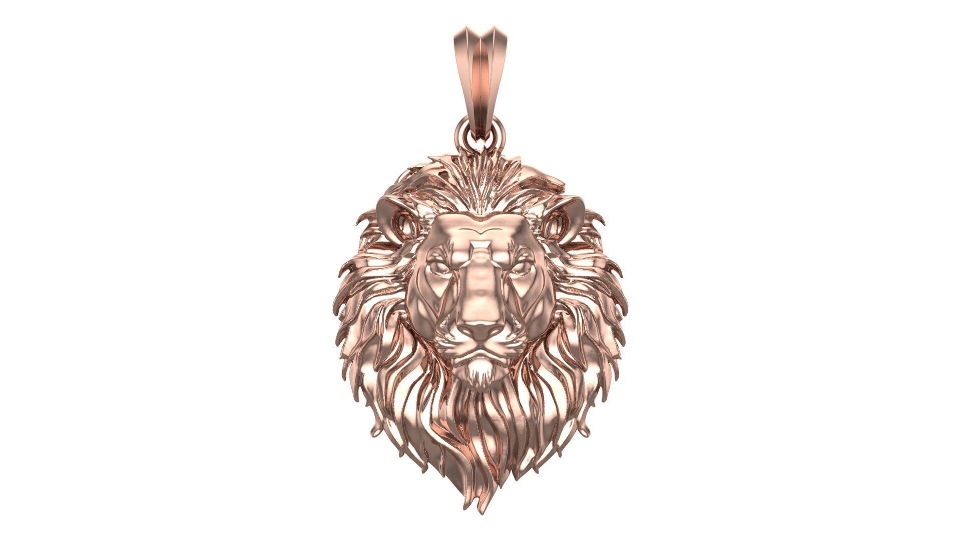 Lion Pendant 3D print model_2