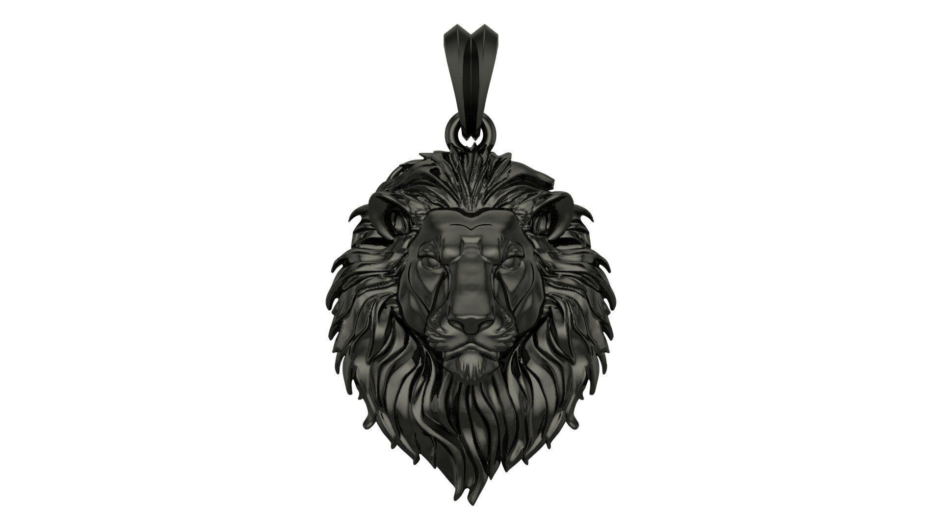 Lion Pendant 3D print model_3