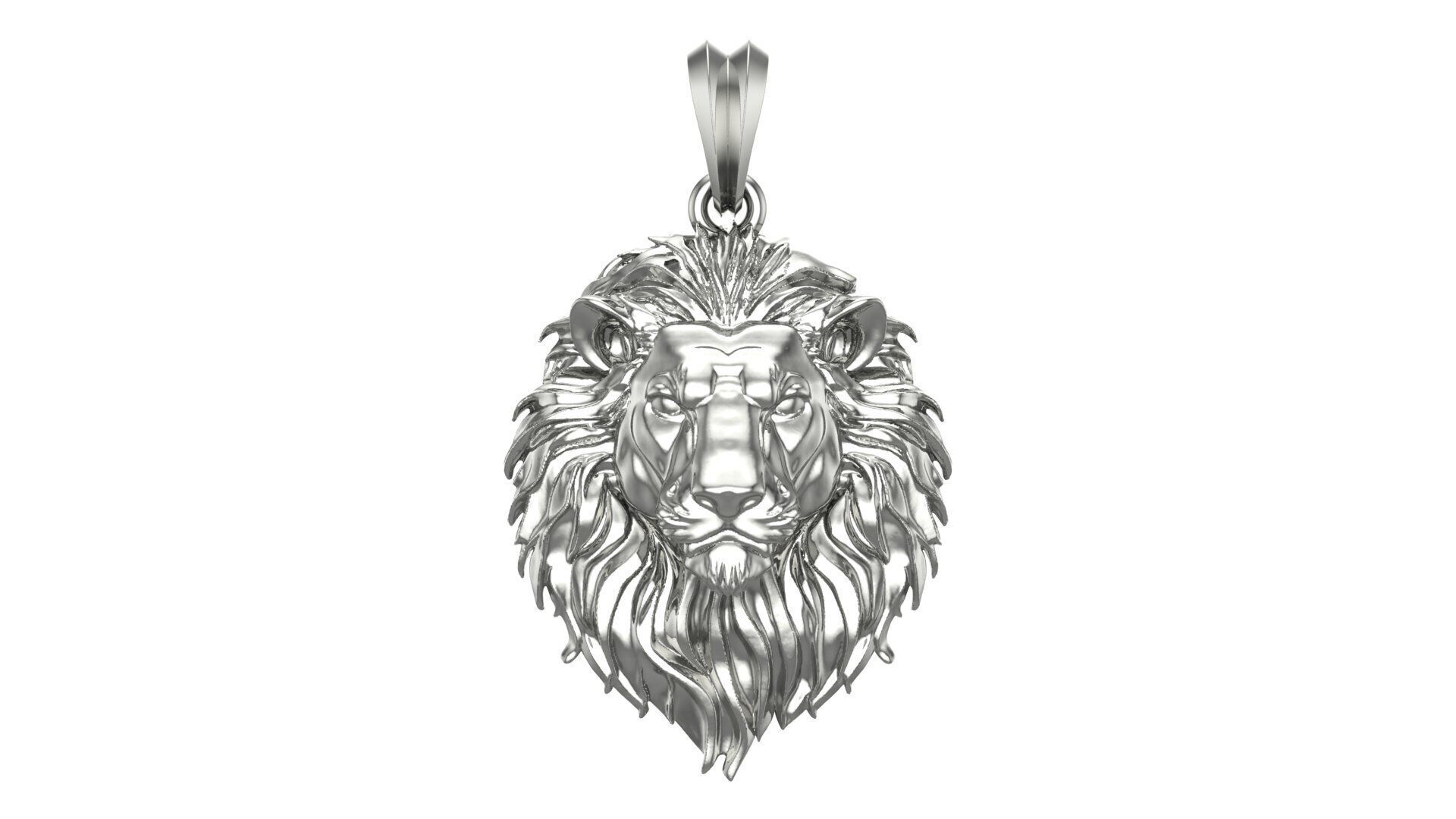 Lion Pendant 3D print model_1