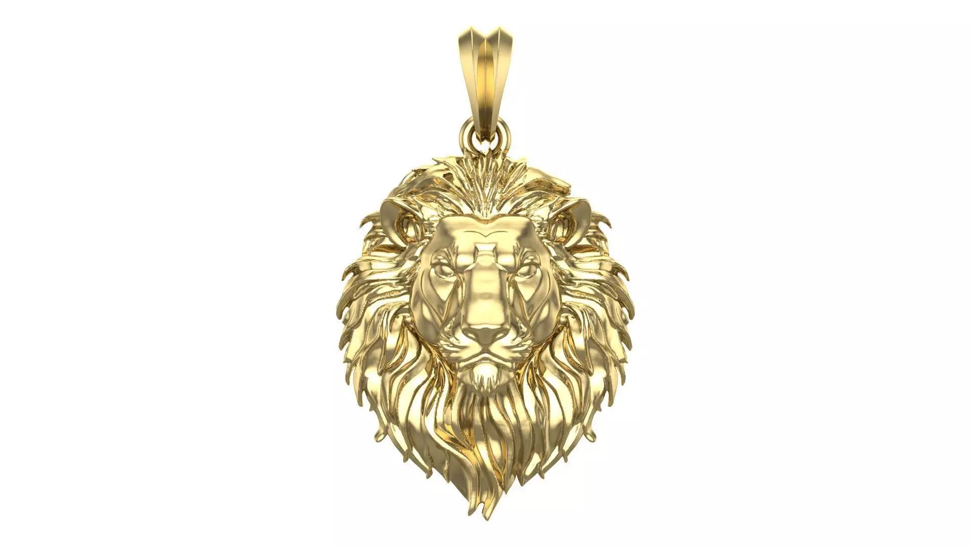 Lion Pendant 3D print model_0